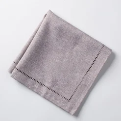 Harman Hemstitch Polyester Napkin - Set of 4 (Dark Grey)