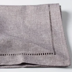 Harman Hemstitch Polyester Napkin - Set of 4 (Dark Grey)