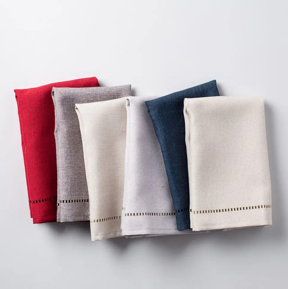 Harman Hemstitch Polyester Napkin - Set of 4 (Navy)