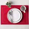 Harman Hemstitch Polyester Placemat (Red)