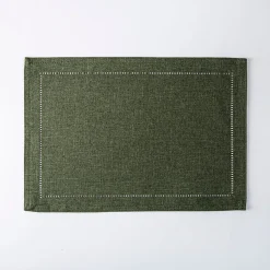 Harman Hemstitch Polyester Placemat (Green)