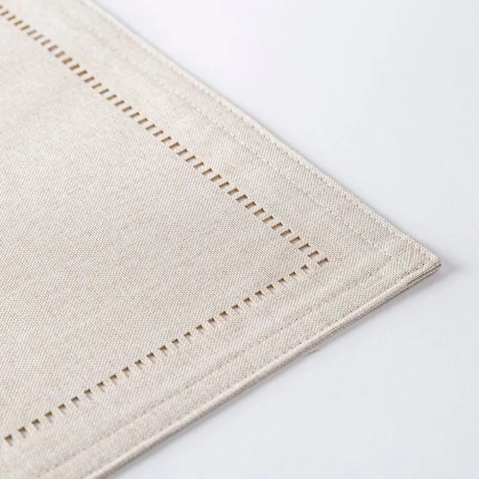Harman Hemstitch Polyester Placemat (Linen)