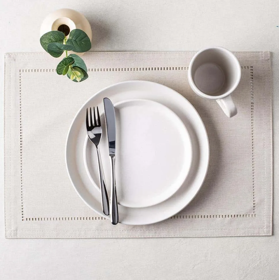 Harman Hemstitch Polyester Placemat (Linen)