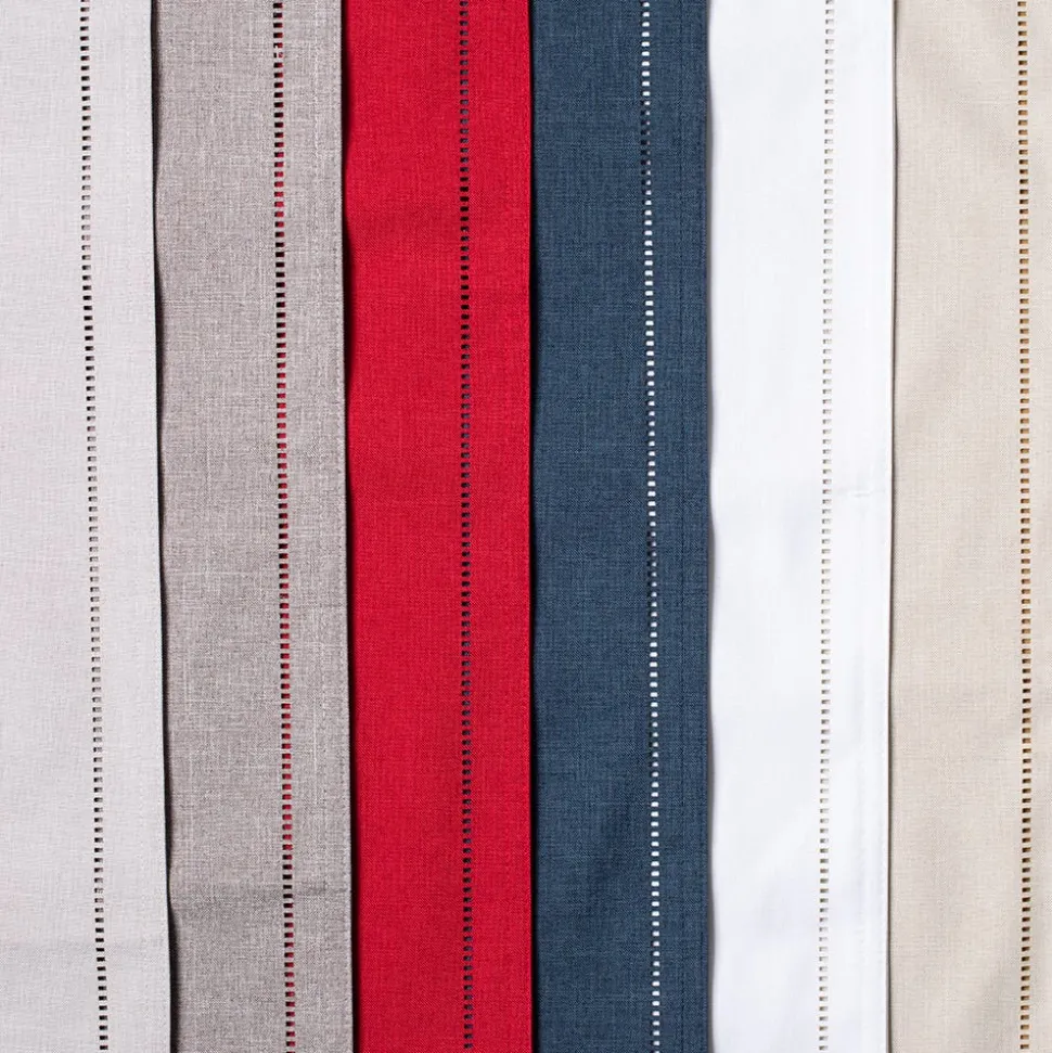 Harman Hemstitch Polyester Runner (Dark Grey)
