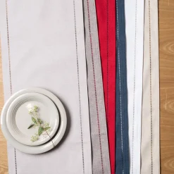 Harman Hemstitch Polyester Runner (White)