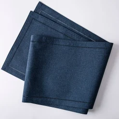 Harman Hemstitch Polyester Runner (Navy)