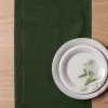 Harman Hemstitch Polyester Runner (Forest Green)