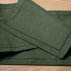 Harman Hemstitch Polyester Runner (Forest Green)