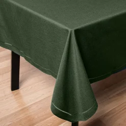 Harman Hemstitch Polyester Tablecloth 52"x70" (Forest Green)