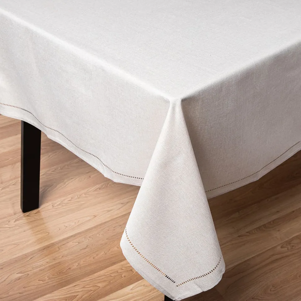 Harman Hemstitch Polyester Tablecloth 60"x120" (Linen)