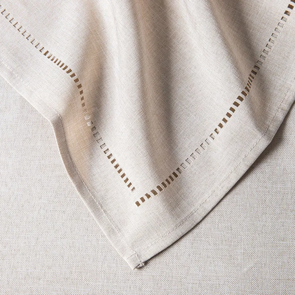 Harman Hemstitch Polyester Tablecloth 60"x90" (Linen)