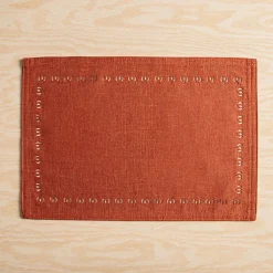 Harman Hemstitch Pumpkin Polyester Placemat