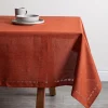 Harman Hemstitch Pumpkin Polyester Tablecloth 60" x 120"