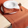 Harman Hemstitch Pumpkin Polyester Runner (14x96")