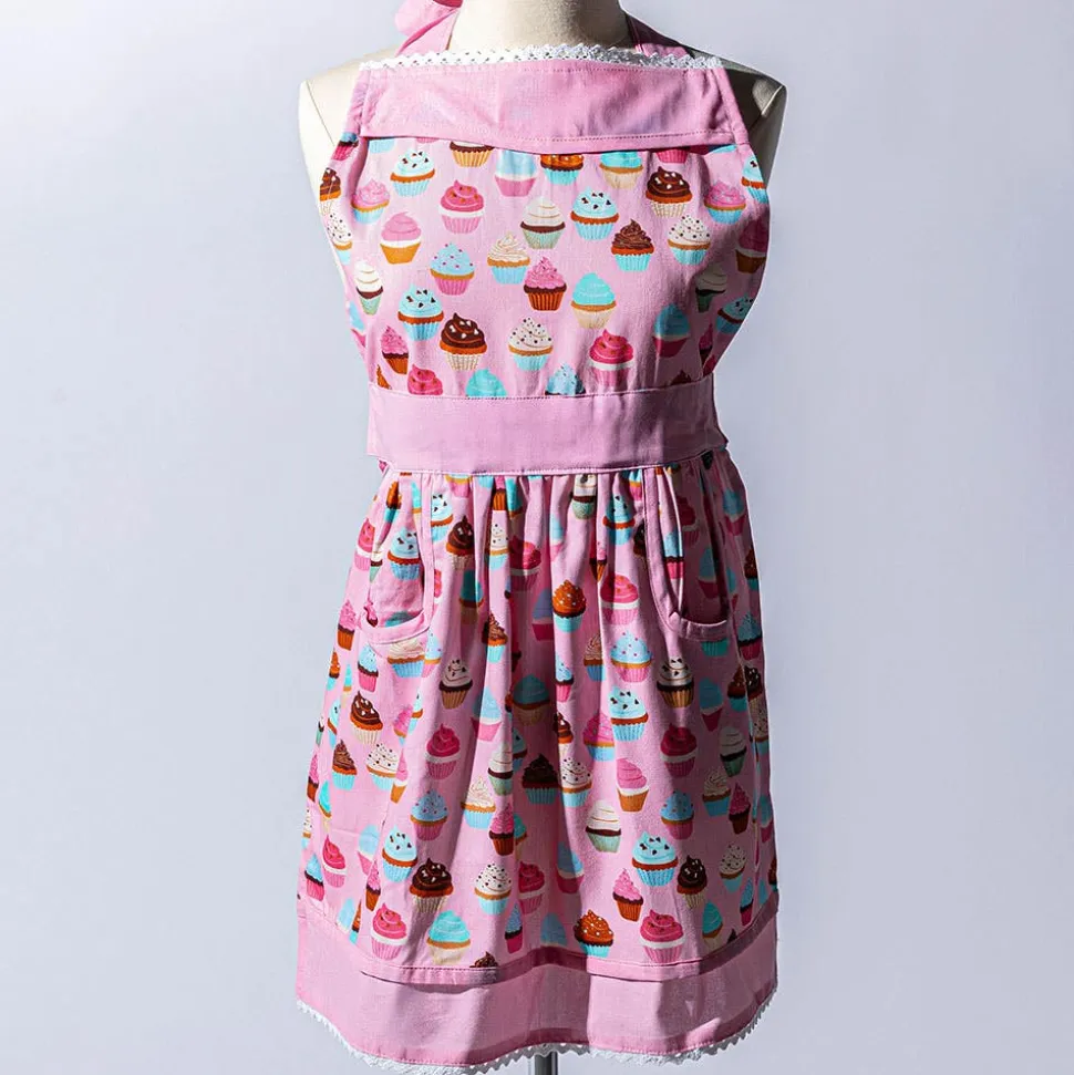 Harman Honey 'Cupcake' Cotton Apron (Pink)
