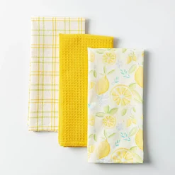 Harman 'Lemons' Cotton Kitchen Towel - Set of 3