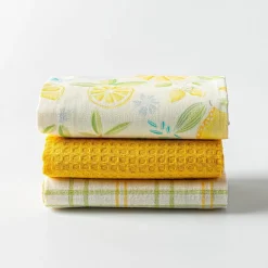 Harman 'Lemons' Cotton Kitchen Towel - Set of 3