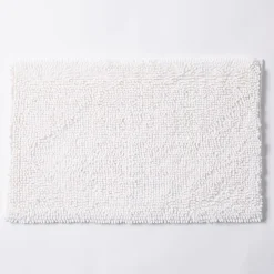 Harman Luxe Chenille Memory Foam Bathmat - White (20x32")