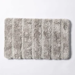 Harman Luxe Ribbed Memory Foam Bathmat - Charcoal (20x32")