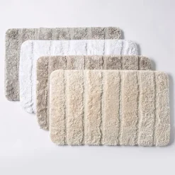 Harman Luxe Ribbed Memory Foam Bathmat - Taupe (20x32")