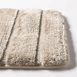 Harman Luxe Ribbed Memory Foam Bathmat - Taupe (20x32
