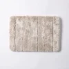 Harman Luxe Ribbed Memory Foam 17" x 24" Bathmat (Taupe)