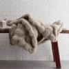 Harman Luxe Sculpted Fur Throw (Taupe)