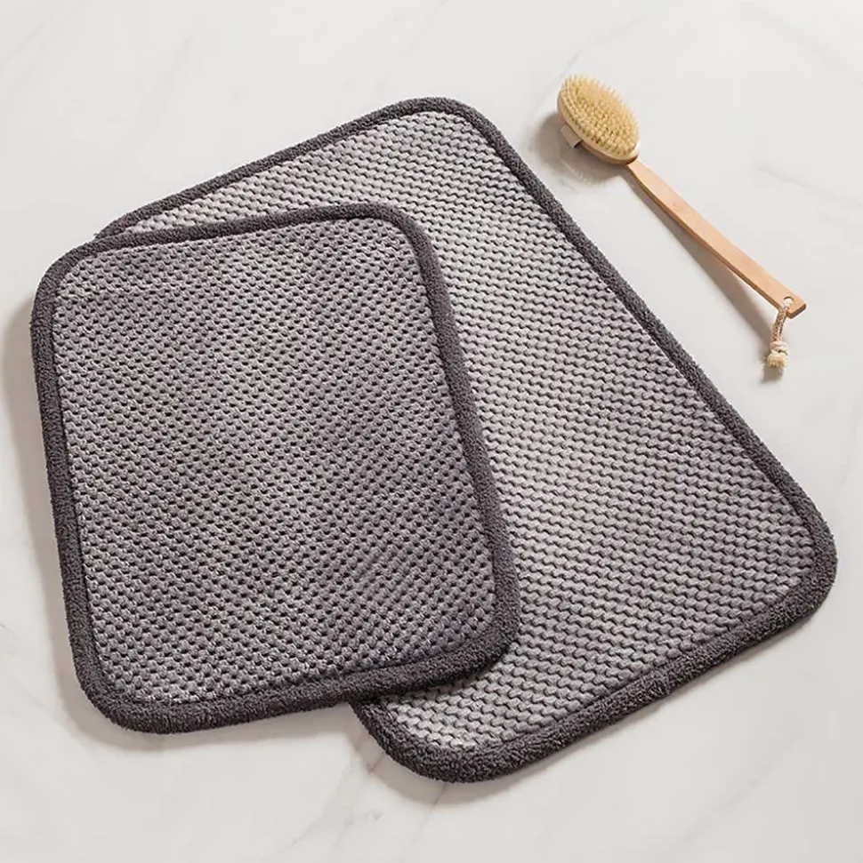 Harman Madame Bain Microfiber Bathmat - Set of 2 (Charcoal)