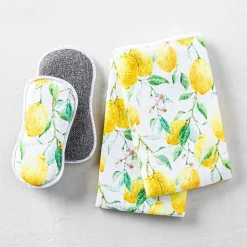 Harman Microfiber 'Fresh Lemon' Sponge & Cloth Cleaning Set/4