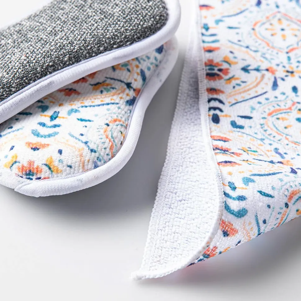 Harman Microfiber 'Summer Tile' Sponge & Cloth - Set of 4