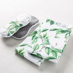 Harman Microfiber 'White Blossom' Sponge & Cloth Set/4