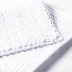 Harman Nubby Plush Anti-Skid Bathmat 20x32" (White)