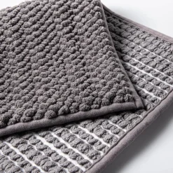 Harman Nubby Plush 17" x 24" Bathmat Anti-Skid (Grey)