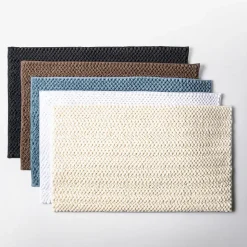 Harman Nubby Plush 20" x 32" Bathmat Anti-Skid (Slate Blue)
