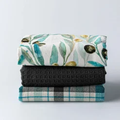 Harman 'Olive' Cotton Kitchen Towel - Set of 3