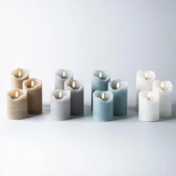 Harman One Touch LED Pillar Candle - Set of 3 (Soft Blue)