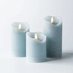 Harman One Touch LED Pillar Candle - Set of 3 (Soft Blue)