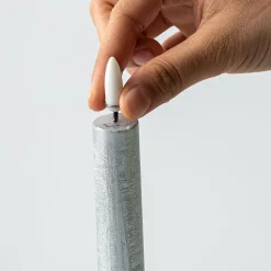 Harman One Touch LED Taper Candle - Set of 2 (Silver)