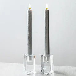 Harman One Touch LED Taper Candle - Set of 2 (Silver)