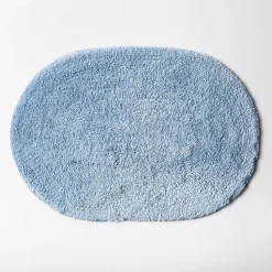 Harman Oval Cotton 18" x 26" Bathmat (Slate Blue)