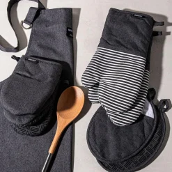 Harman Pantry Chambray Adjustable Apron (Charcoal)