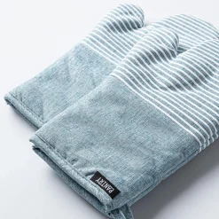 Harman Pantry Chambray Cotton Oven Mitt - Set of 2 (Blue)