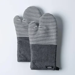 Harman Pantry Chambray Cotton Oven Mitt - Set of 2 (Charcoal)