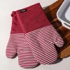 Harman Pantry Chambray Cotton Oven Mitt - Set of 2 (Red)