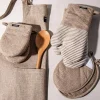 Harman Pantry Chambray Cotton Mini Oven Mitt - Set of 2 (Tan)
