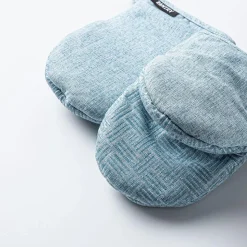 Harman Pantry Chambray Cotton Mini Oven Mitt - Set of 2 (Blue)