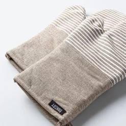 Harman Pantry Chambray Cotton Oven Mitt - Set of 2 (Tan)