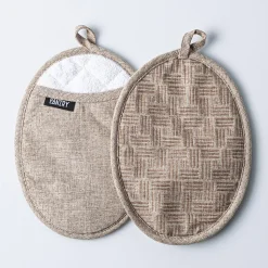 Harman Pantry Chambray Cotton Pot Holder - Set of 2 (Tan)