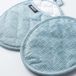 Harman Pantry Chambray Cotton Pot Holder - Set of 2 (Blue)