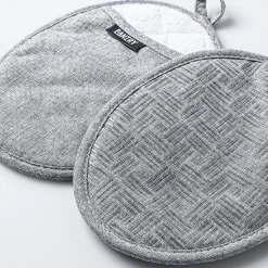 Harman Pantry Chambray Cotton Pot Holder - Set of 2 (Grey)